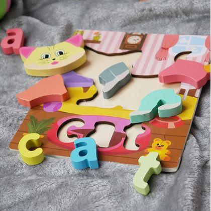 Obrázek z Anglické puzzle pro nejmenší - kočička