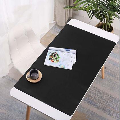 Obrázek z Prémiová koženková podložka pod myš a klávesnici 80x40 cm - černá