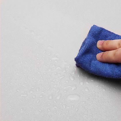 Obrázek z Prémiová koženková podložka pod myš a klávesnici 80x40 cm - světle šedá