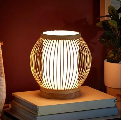 Obrázek Bambusová stolní lampa s LED žárovkou