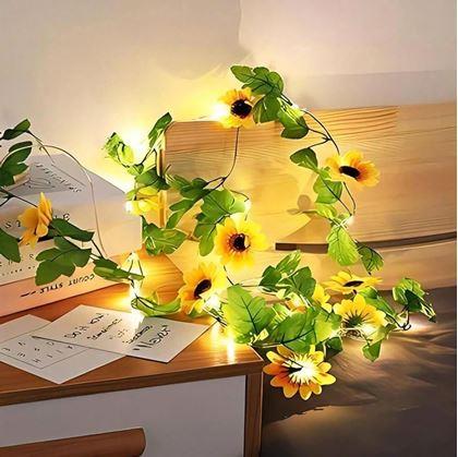Obrázek z LED světelný řetěz 2 m - slunečnice
