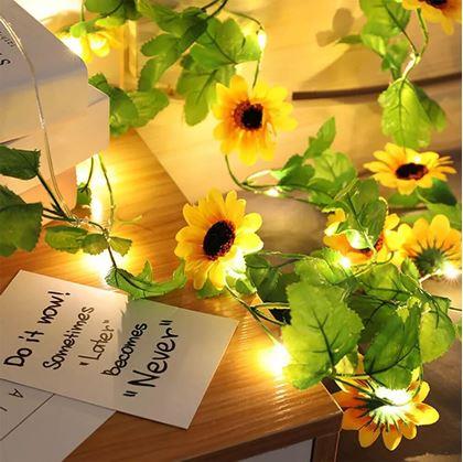 Obrázek z LED světelný řetěz 2 m - slunečnice