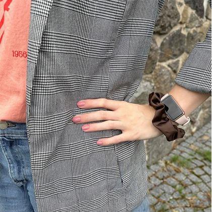 Obrázek z Látková gumička do vlasů - hnědá