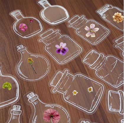 Obrázek z DIY herbář - samolepky na sušené květiny 