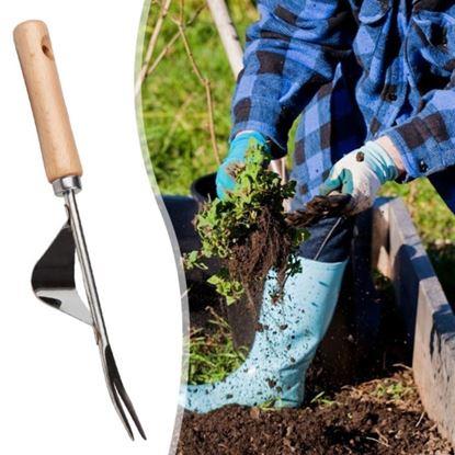 Obrázek Vypichovač plevele s kolébkou a dřevěnou rukojetí