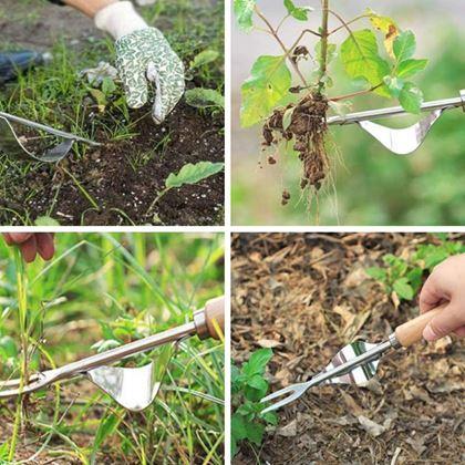 Obrázek z Vypichovač plevele s kolébkou a dřevěnou rukojetí