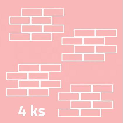 Obrázek z Šablony na malování zdi 4 ks - cihly