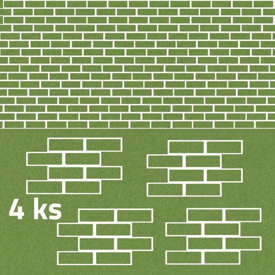 Obrázek z Šablony na zeď 4 ks - cihly