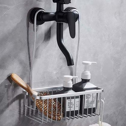 Obrázek z Závěsný košík do sprchy - stříbrný