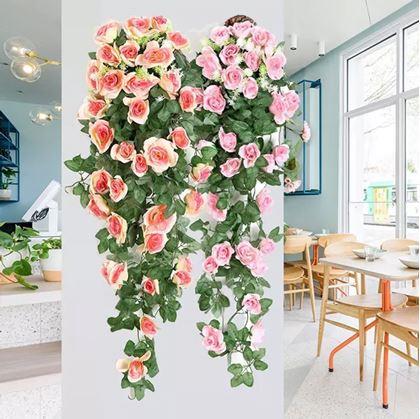 Obrázek z Umělá převislá květina 90 cm - bílá