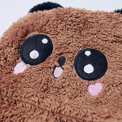 Obrázek z Čepice s nákrčníkem medvídek s ušima - hnědá