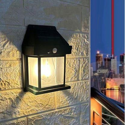 Obrázek Nástěnná solární lampa se senzorem 