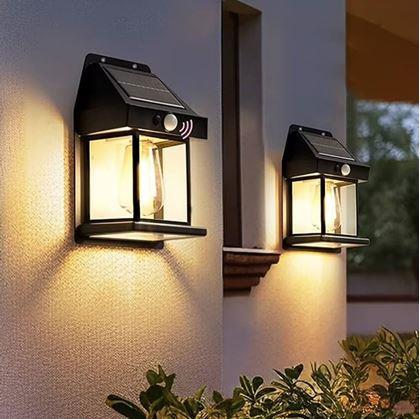 Obrázek z Nástěnná solární lampa se senzorem 