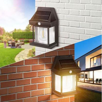Obrázek z Nástěnná solární lampa se senzorem 