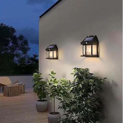 Obrázek z Nástěnná solární lampa se senzorem 
