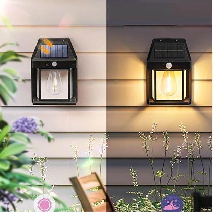 Obrázek z Nástěnná solární lampa se senzorem 