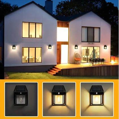 Obrázek z Nástěnná solární lampa se senzorem 