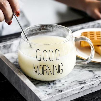 Obrázek z Skleněný hrnek Good morning