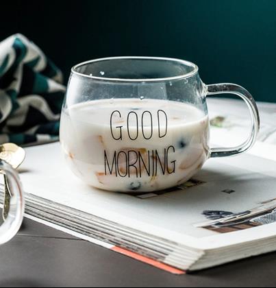 Obrázek z Skleněný hrnek Good morning
