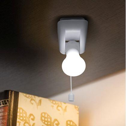Obrázek z Nástěnná LED lampička k posteli se šňůrkovým vypínačem