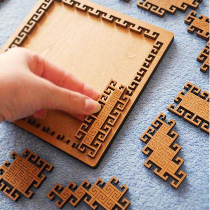 Obrázek z Dřevěné puzzle labyrint