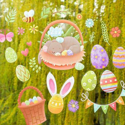 Obrázek Velká sada velikonočních samolepek na okno 9 archů