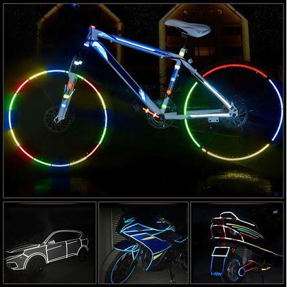 Obrázek z Samolepící reflexní páska na kolo - stříbrná 8 m