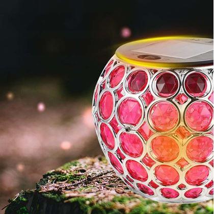 Obrázek z Barevná solární lampa - růžová