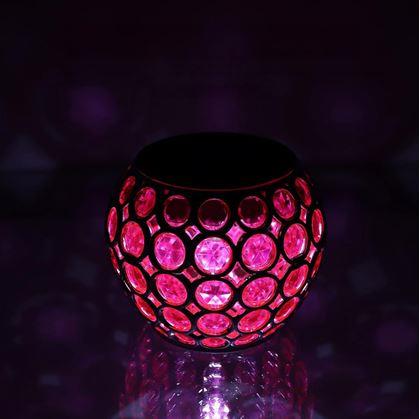 Obrázek z Barevná solární lampa - růžová