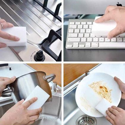 Obrázek z 10 ks Melaminové čistící nano houbičky
