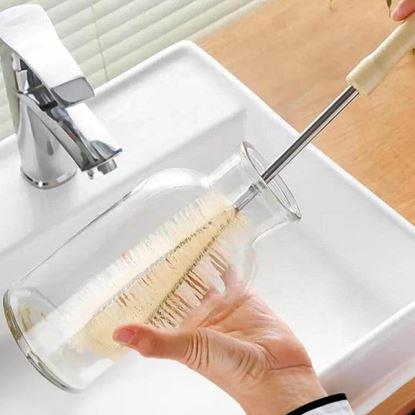 Obrázek Čistící kartáč na lahve s dřevěnou rukojetí