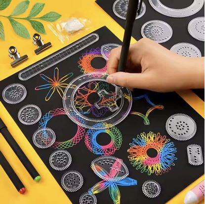 Obrázek Sada kreslicích šablon - spirograf
