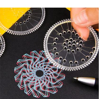 Obrázek z Sada kreslicích šablon - spirograf