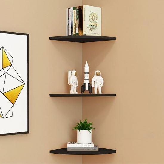 Obrázek z Dřevěná rohová polička