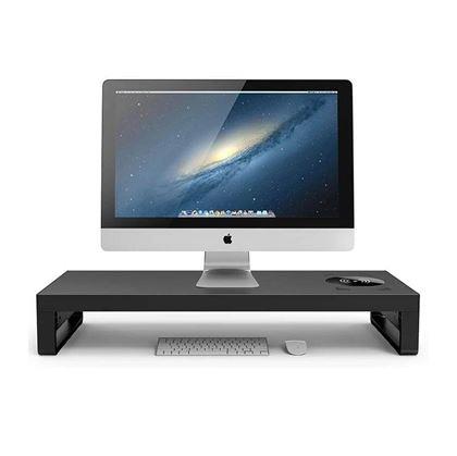 Obrázek z Kovový stojan na monitor s USB porty a bezdrátovým nabíjením