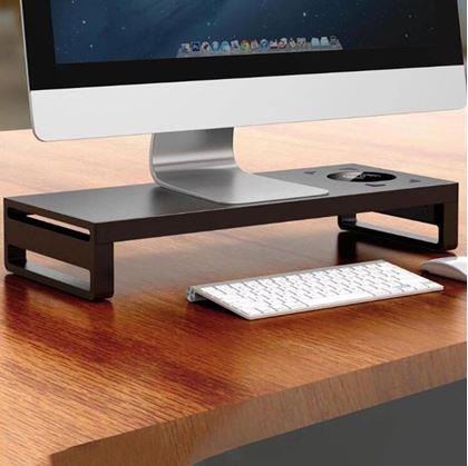 Obrázek z Kovový stojan na monitor s USB porty a bezdrátovým nabíjením