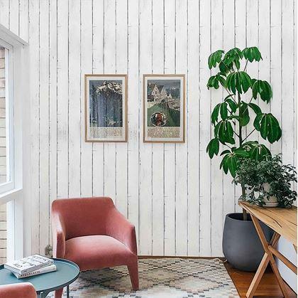 Obrázek z Samolepicí tapeta 200x45 cm - bílé dřevo