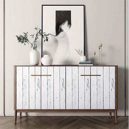 Obrázek z Samolepicí tapeta 200x45 cm - bílé dřevo