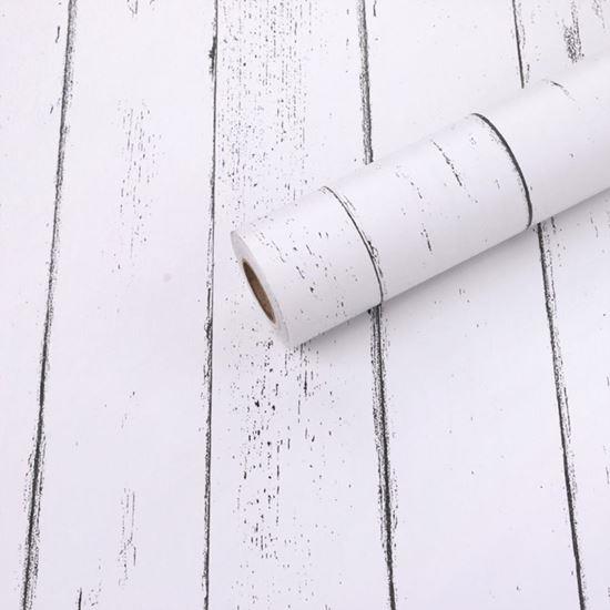 Obrázek z Samolepicí tapeta 200x45 cm - bílé dřevo