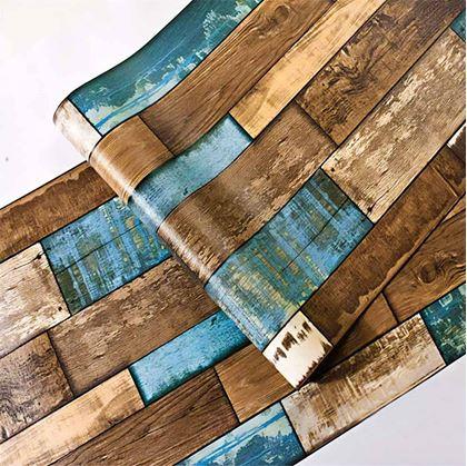 Obrázek z Samolepicí tapeta 200x45 cm - patinované dřevo