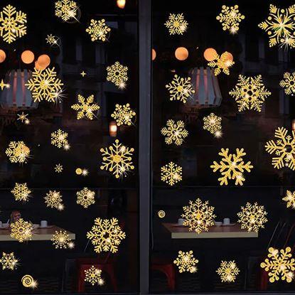 Obrázek Nálepky na okno - sněhové vločky 52 ks