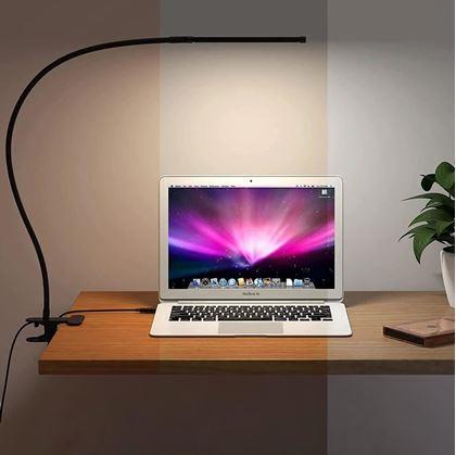 Obrázek z Flexibilní stmívatelná stolní LED lampa s klipem