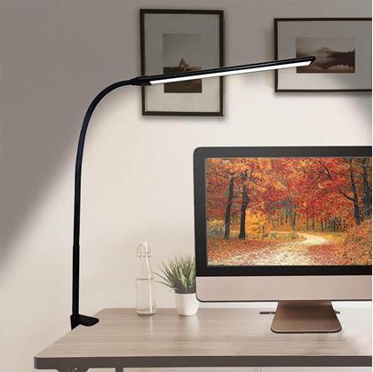 Obrázek z Flexibilní stmívatelná stolní LED lampa s klipem
