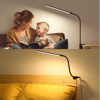 Obrázek z Flexibilní stmívatelná stolní LED lampa s klipem