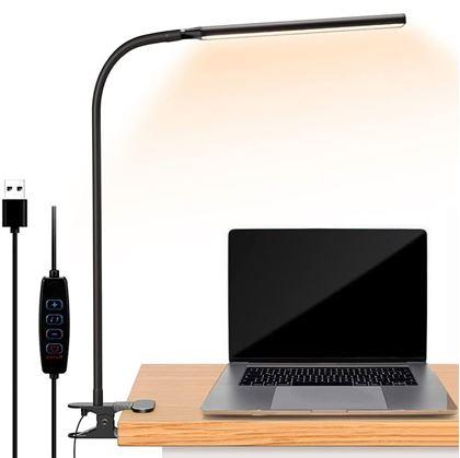 Obrázek z Flexibilní stmívatelná stolní LED lampa s klipem