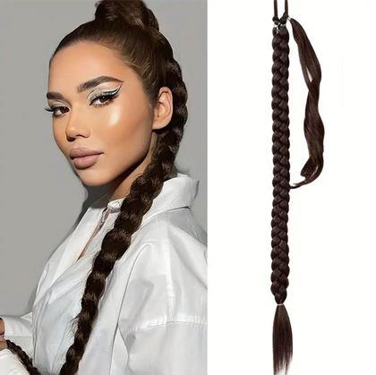 Obrázek z Příčesek do vlasů cop 85 cm - hnědý