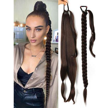 Obrázek z Příčesek do vlasů cop 85 cm - hnědý