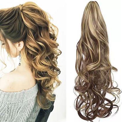 Obrázek z Příčesek do vlasů vlnitý culík 60 cm - melír