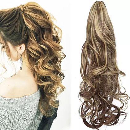 Obrázek z Příčesek do vlasů vlnitý culík 60 cm - melír