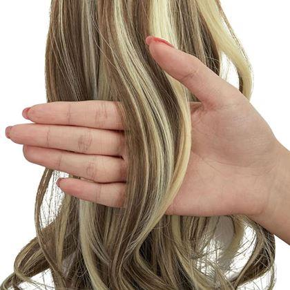 Obrázek z Příčesek do vlasů vlnitý culík 60 cm - melír